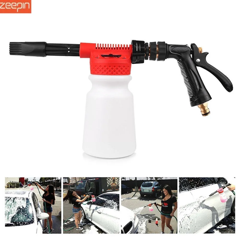 

Car Wash Gun Portable High Pressure Foam Lance Cleaning Sprayer VS Car Wash Brush