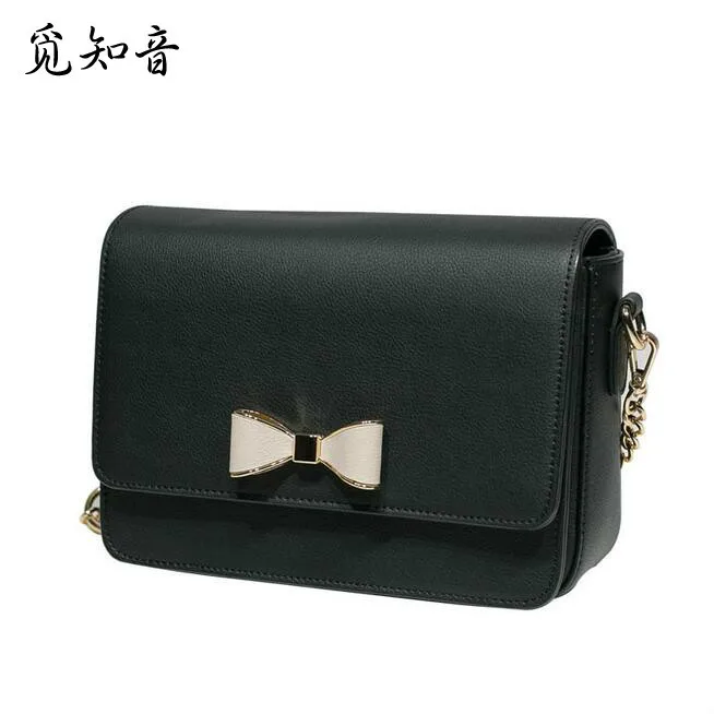 

Spring Fashion New Handbag High Quality Pu Leather Women Bag Bowknot Chain Small Square Bag Simple Shoulder Messenger Female Bag