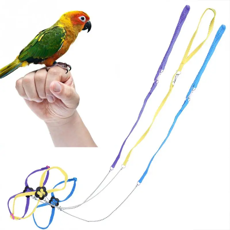 

Adjustable Parrot Bird Leash Outdoor Harness Training Rope Anti Bite Flying Band For Pet Bird Parrot Training and Playing