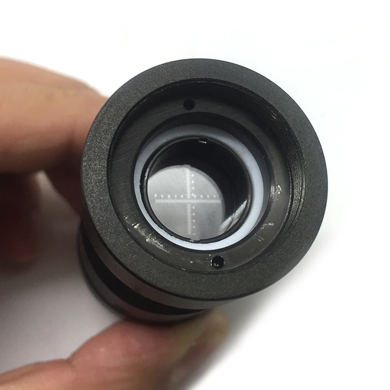  Microscope Adjustable C-Mount Adapter Lens with Cross Reticle Scale Micrometer for CCD USB Camera O