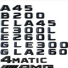 Черный для Mercedes Benz AMG A45 A250 C180 E63 логотип наклейка Слово Марк хвост крышка стандарт G55 серии изменение H черный трейлер