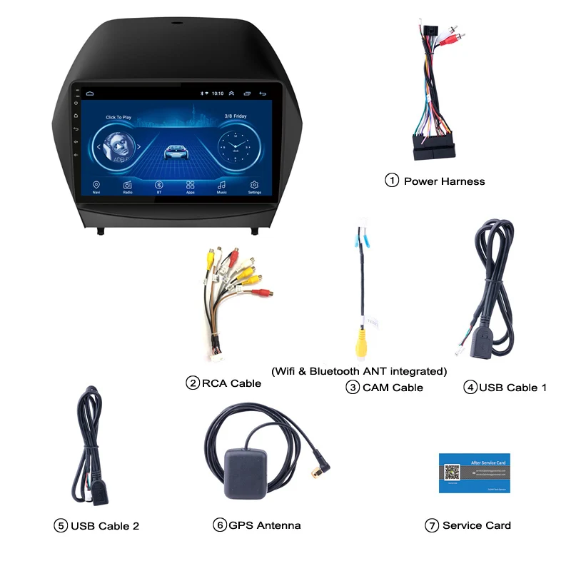 Best 9inch android 8.1 Car Radio DVD Player for Hyundai IX35 2010-2013 GPS Navigation with DVR Camera Rear Mirror link 5