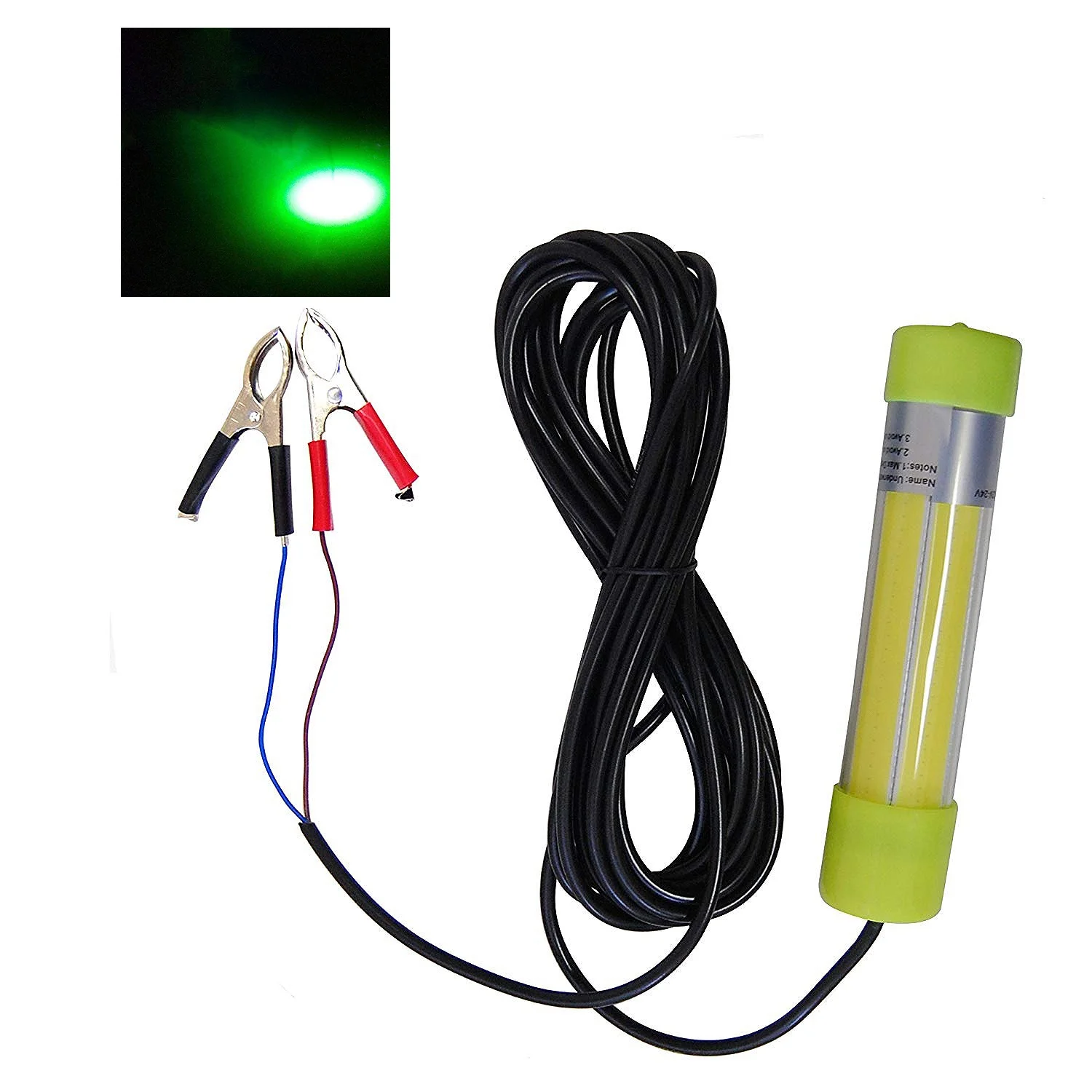 12V 10W подводный ночной рыболовный светильник зеленый ультра яркий для лодки