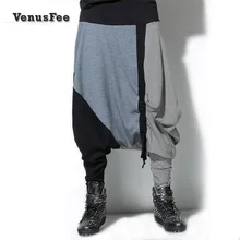 Новая мужская одежда уличные брюки два способа пэчворк большие уличные хип-хоп брюки большие размеры брюки певица костюмы