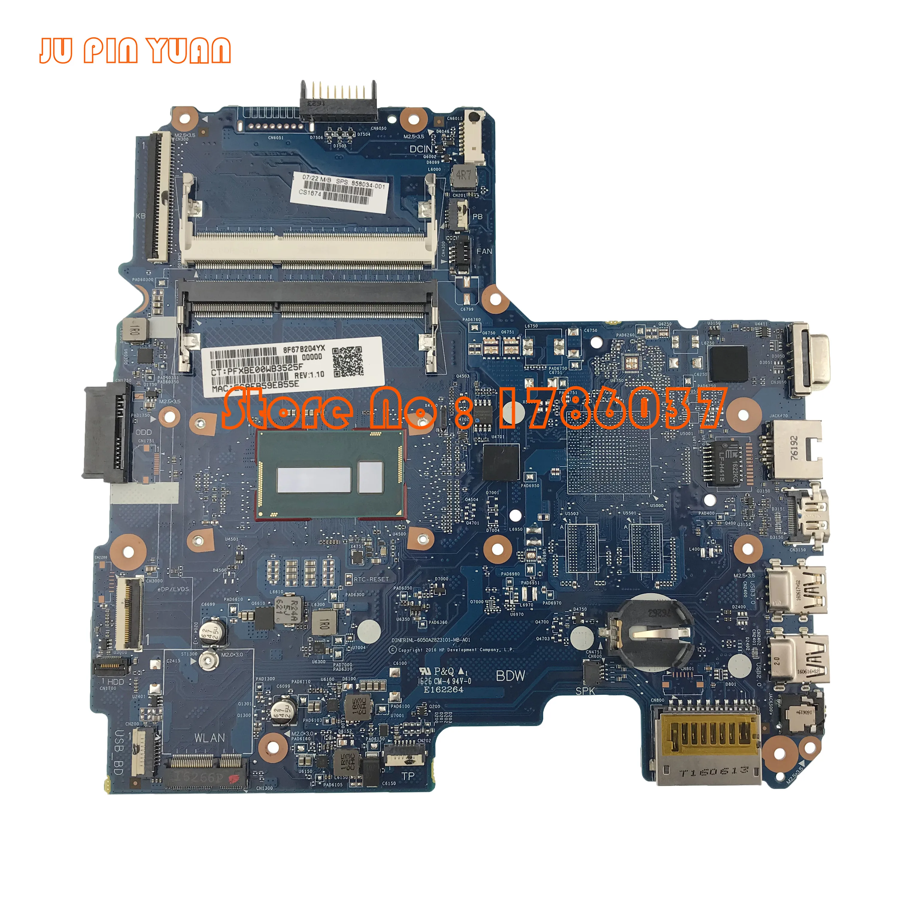 858034-001 858034-501 858034-601 для ноутбука HP 14-AM материнская плата со штативом полностью