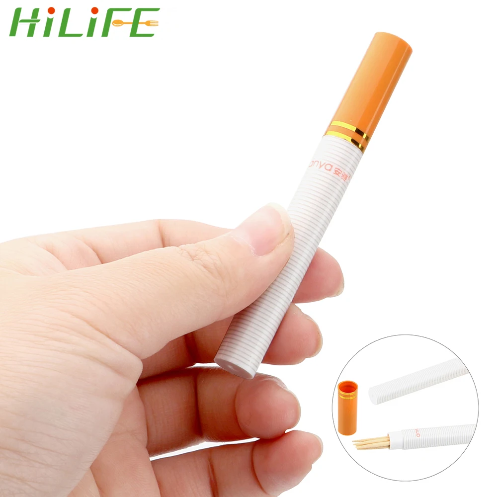 HILIFE 2 шт./компл. мини держатели для зубочисток в форме сигарет карманная коробка