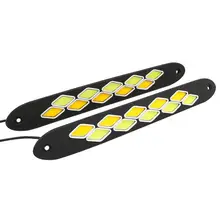 Buy 2PCS LED COB Ultra Thin High Stability Board High Power Daytime Running Light Waterproof COB LED Turning Signal Flexible Cars Free Shipping