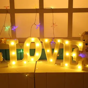 

3D Letter LED Night Light Wall Hanging Marquee Sign Alphabet Decor LampDIY LED Night Light 3D English Letter Shape Baby Kids Hom