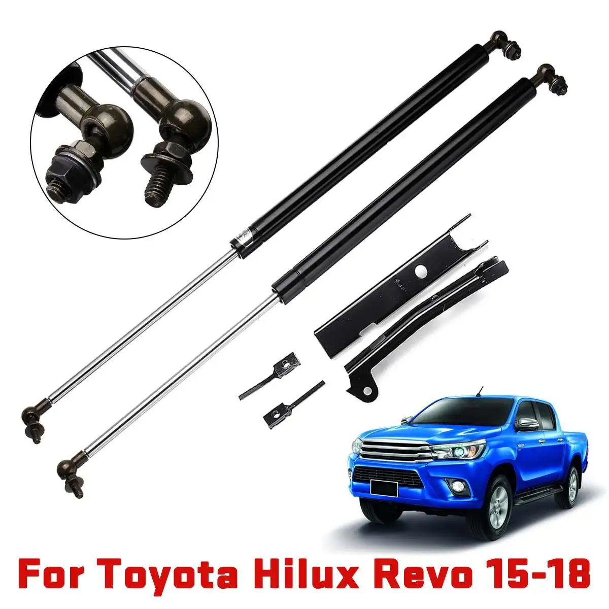 

2pcs Car Front Engine Cover Hood Shock Lift Strut Struts Bar Support Rod Arm Gas Spring For Toyota Fortuner Hilux Revo 2015-16