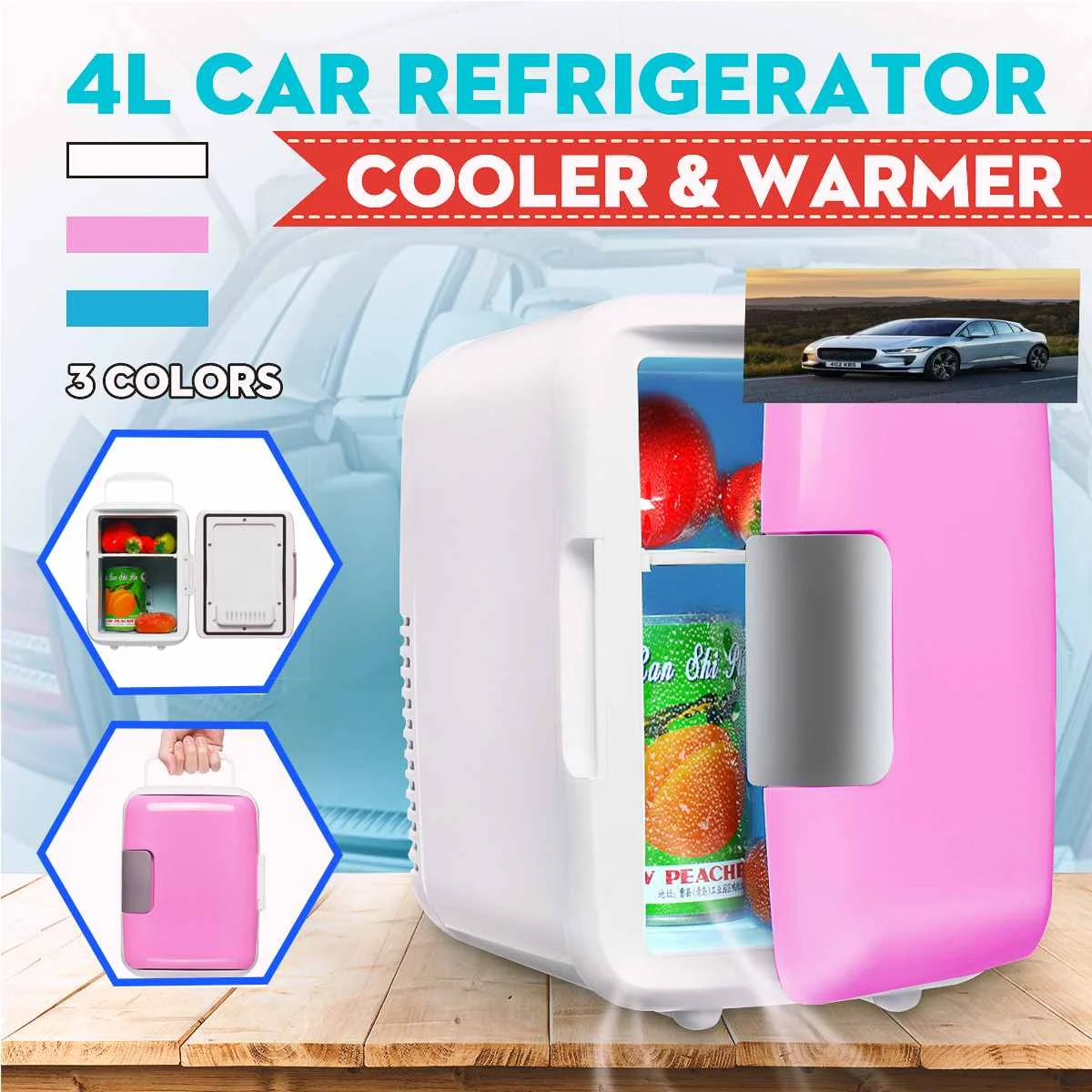 

4L 48-60W Mini Car Refrigerators 12V Cooling Heating Machine Box Fridge Mini Freezer Portable Car Refrigerator Home Personal