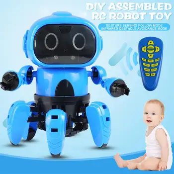 

RC Robot Toy Set Children DIY Assembled Gesture Sensing Control Sing Dancing Remote Control Hexapod Robot Early Education Model