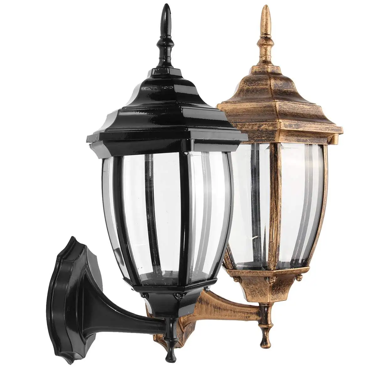Home Outdoor Garland Retro Wall Rain-Proof Lights Lamp Fixture Garden Porch Patio Aluminum Lantern Cube Led Decoration