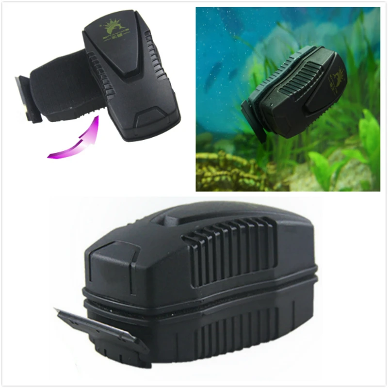 Practical Floating Brush With 2 Scrapers Aquarium Fish Tank