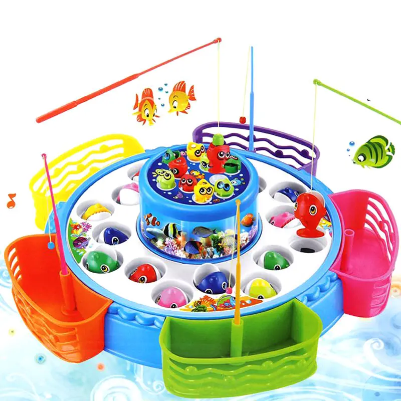 Children's Kids Fishing Board Toy Game Fish Electric Magnetic Educational Rotating YJS Dropship Children's Kids Fishing Board Toy Game Fish Electric Magnetic Educational Rotating YJS Dropship