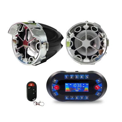 2.1A Multifunctional Motorcycle Blue Tooth Music Audio Speaker With LCD Screen Player Clock Moto Speaker LCD Screen Charger