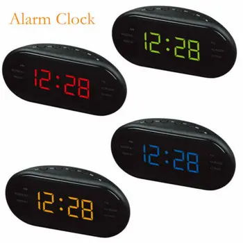 

1.2'' LED Display Digital AM/FM Radio Alarm Clock Buzzer Snooze Function Wecker Radio AM/FM Clock Radio EU Plug 30A25