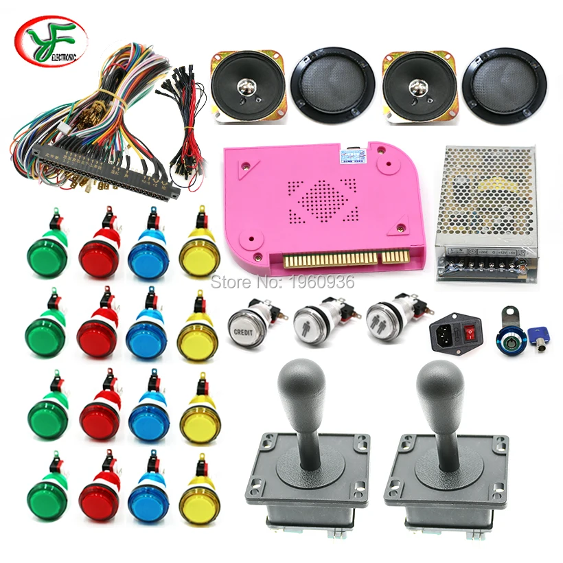Пандора Аркада DIY Kit JAMMA 1300 в 1/1500/1299 1 Многофункциональный игровой стол коробка 12V