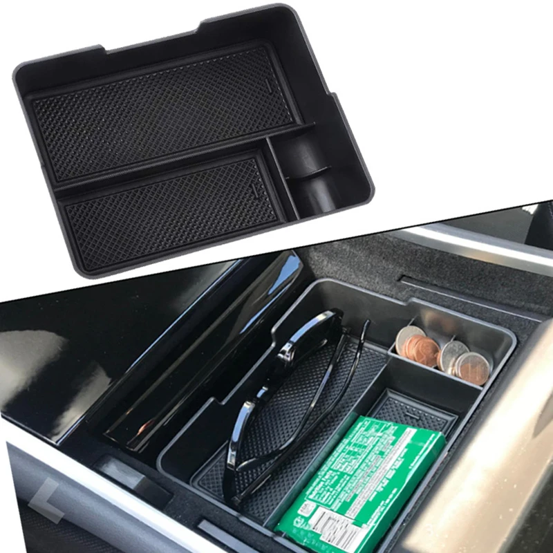 

Center Console Organizer Storage Box Armrest Holder Container Car Accessory For Tesla Model 3