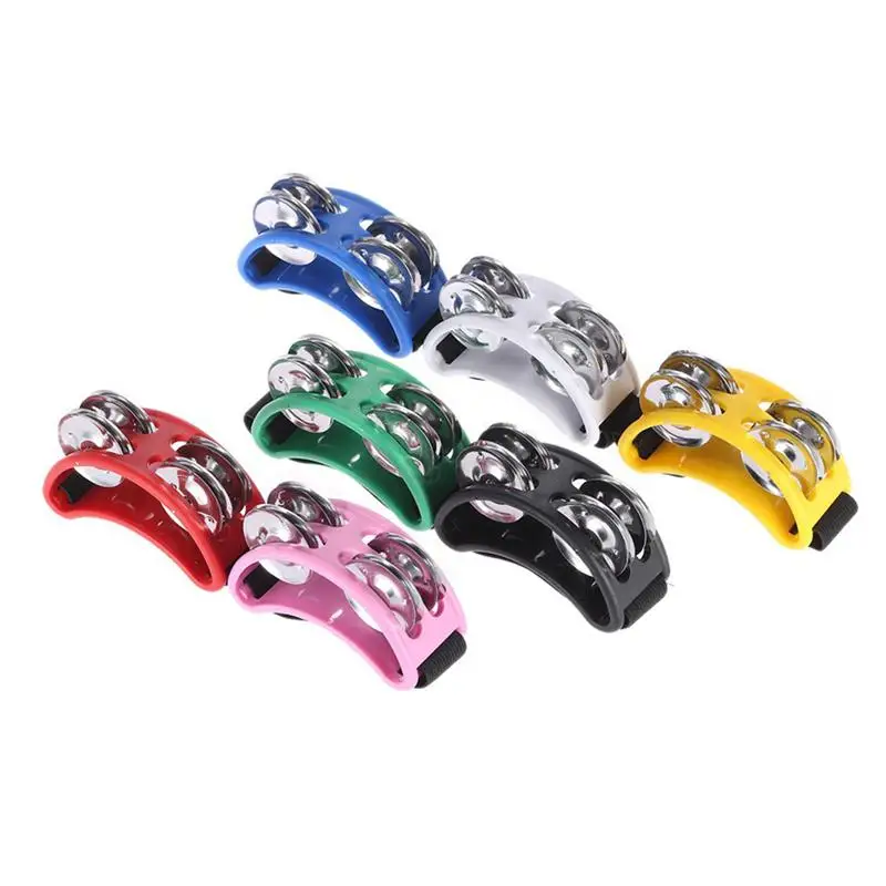 Foot Drum Toy Percussion Musical Instrument With Metal Jingle Bells