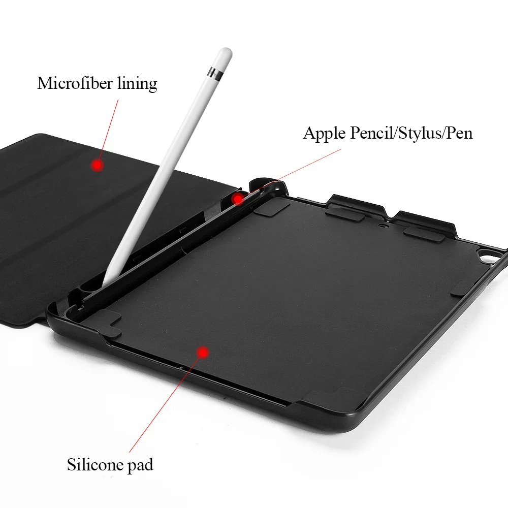 Умный чехол для IPad 2018 9 7 с держателем карандашей Пластиковый Чехол Air 2/Air 1 Funda 2017