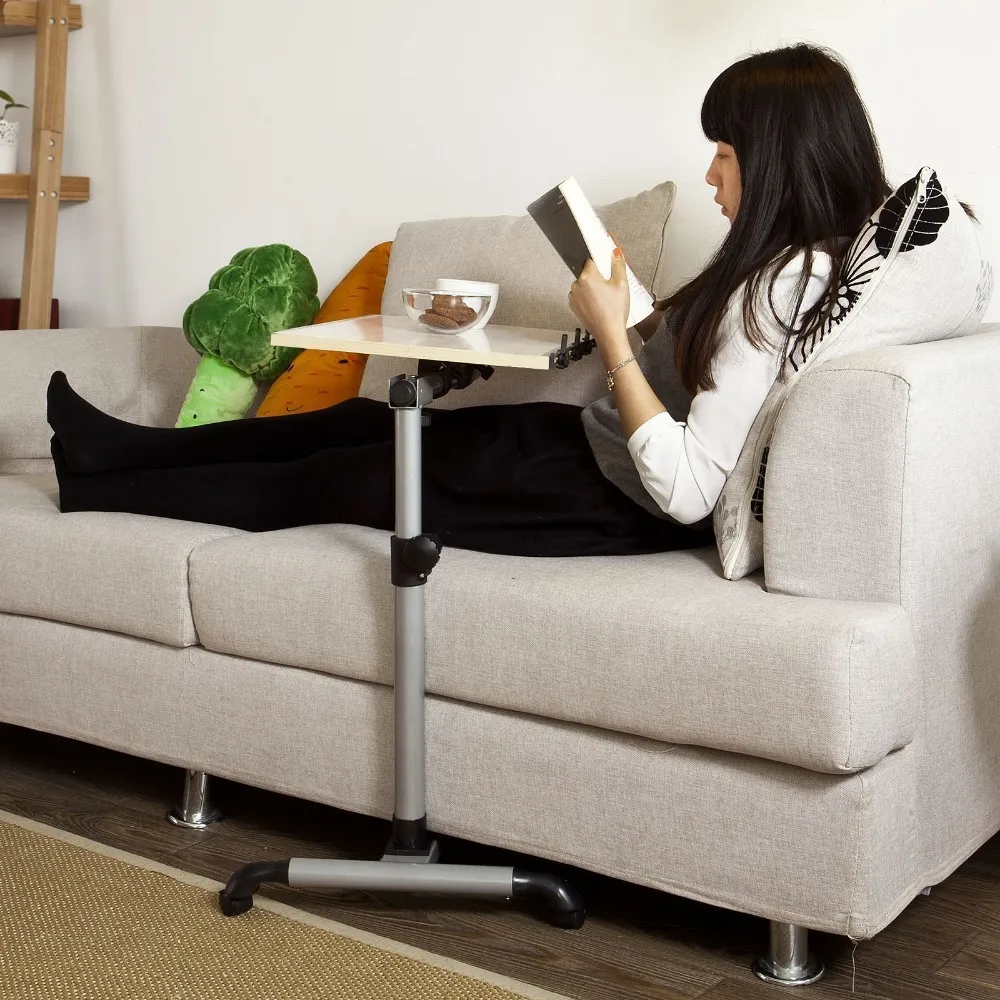 SoBuy Home Nursing Auto-Touch Overbed Table Sofa Side Laptop Table FBT07N