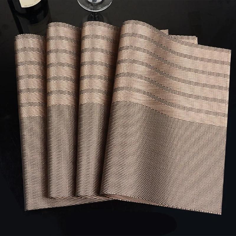 4 قطع الجدول الحصير مجموعة الحرارة حماية Pvc الجدول حصيرة للماء المفارش طاولة طعام الحصير Oilproof تحديد الموقع