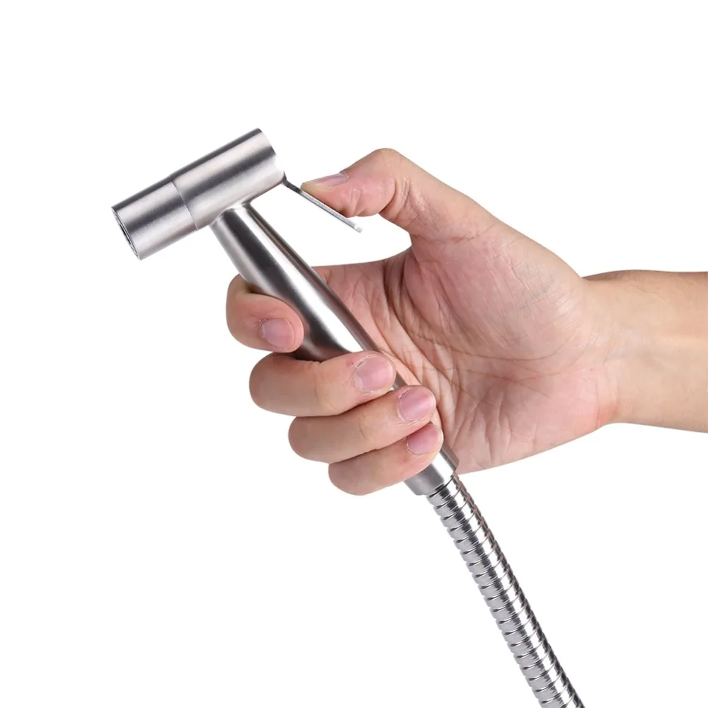 

Stainless Steel Handheld Bidet Sprayer Set with Hose and Holder Toilet Washing Shower Kit For Wash Bathroom Toilets Hot Sale