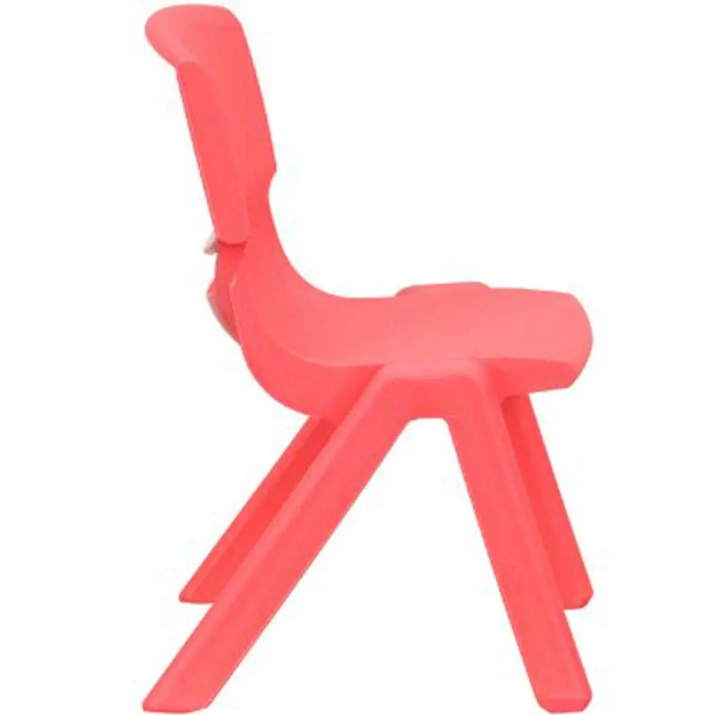 

4pcs High Quality Plastic Children Chairs Red Ergonomic Design, More Comfortable To Seat