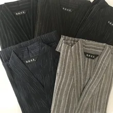 Плюс размер XL традиционное японское кимоно юката мужской хлопковый Халат мужские халаты для отдыха с поясом летние пижамы набор A9091