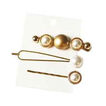 3 шт Металлические жемчужные привлекательные заколки для волос заколки шпильки для женщин и девушек