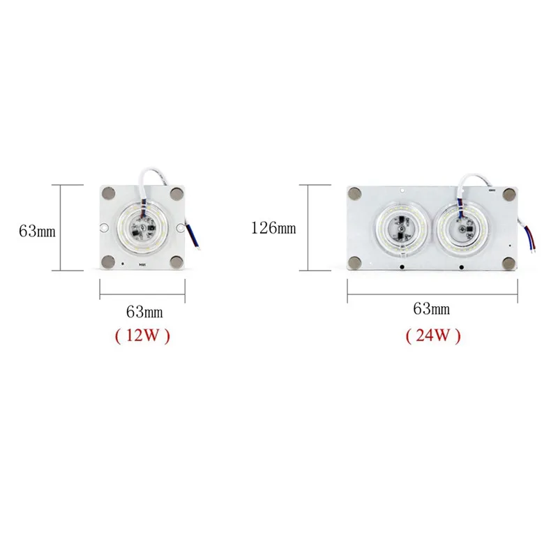 CLAITE AC220V 12 Вт 24 Светодиодный модуль потолочной панели двойной цветовой
