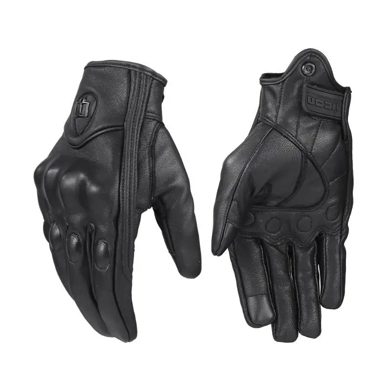 1pair Leather Motorcycle Gloves Touch Screen Men Pursuit Real Leather Motorcycle Gloves Touch