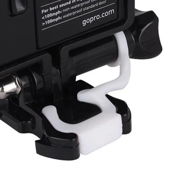 

FFYY-2pcs Quick Release Mount U Silicone Locking Plugs for Gopro Camera Hero 1 2 3 3+ Base White