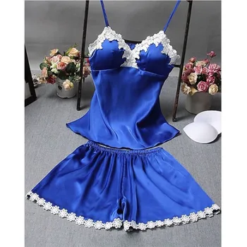 

Brand pajamas sets for women fashion lace satin pijama summer nightwear sexy lingerie pajamas pyjamas women homewear BabydollNew