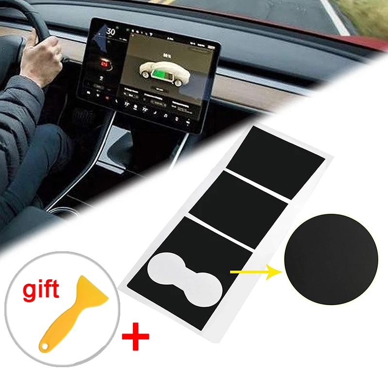 

Center Console Wrap Kit Inner Cover Car Stickers Gift Scraper Kit Vinyl For Tesla Model 3