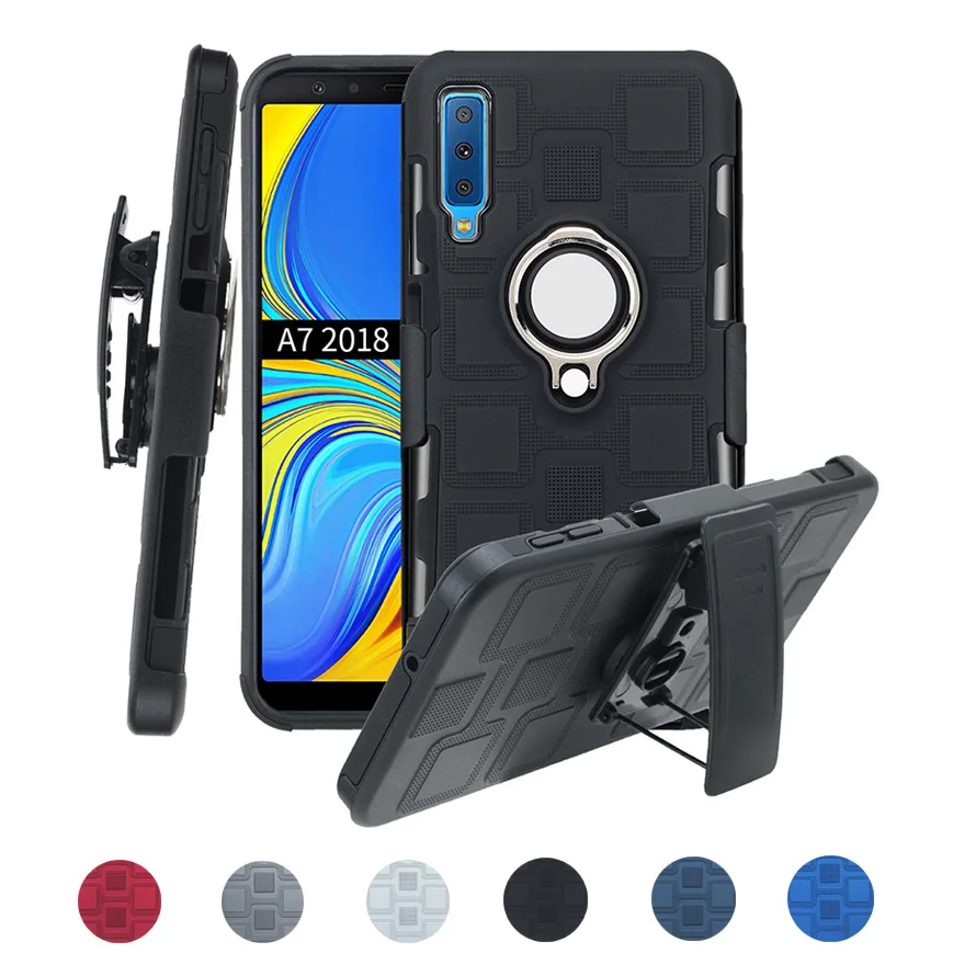 

3 In 1 Heavy Duty Protection Case For Iphone XS Max 6 6S 7 8 Plus X XS XR 360 Rotation Belt Clip Holster Finger Ring Cover Coque