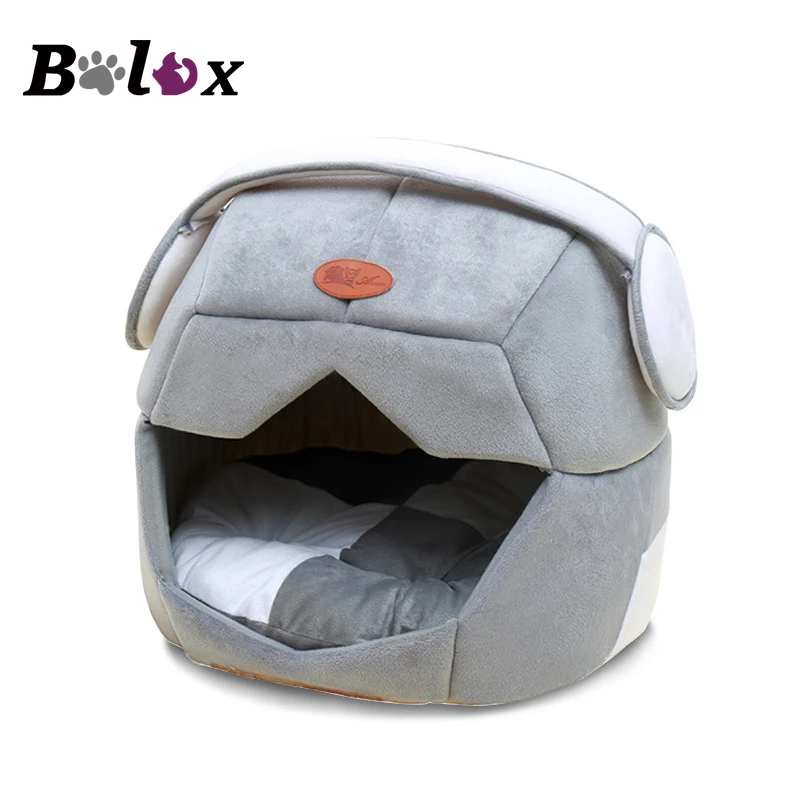 

Dog Bed For Medium Dogs House Creative Space Cap Shape Cat Bed Closed Foldable Pet House With Mat Machine Wash Winter cama perro
