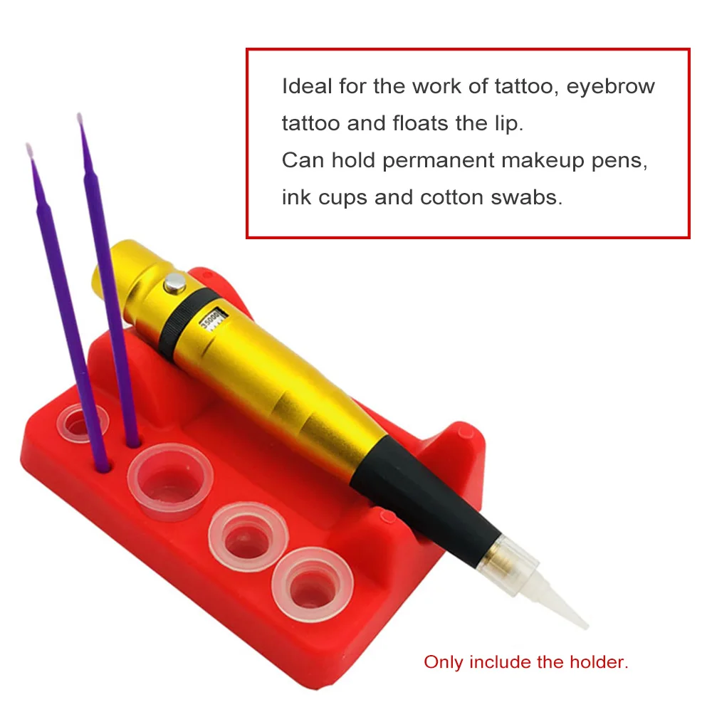 

Eyebrow Makeup Machine Square Silicone Tattoo Ink Pigment Cup Holder Embroidery Paint Caps Stand Microblading Pen Tool