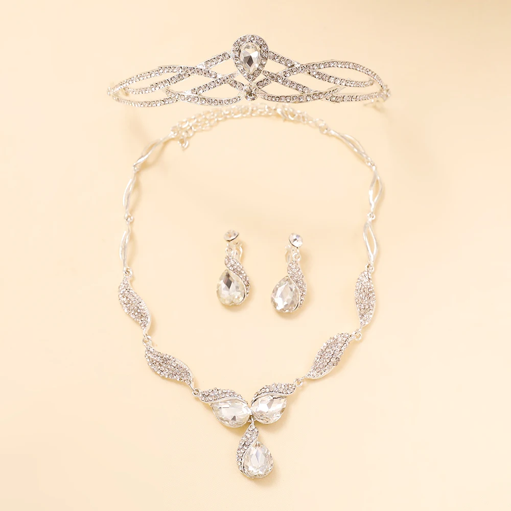 Fashion Rhinestone Jewelry Set Princess Tiara Wedding