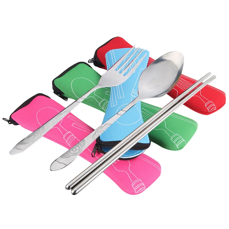 

Portable Tableware Dinnerware Set Travel Camping Cutlery Fork Spoon Set Picnic Tool Tableware Storage Bag Holder Organizer