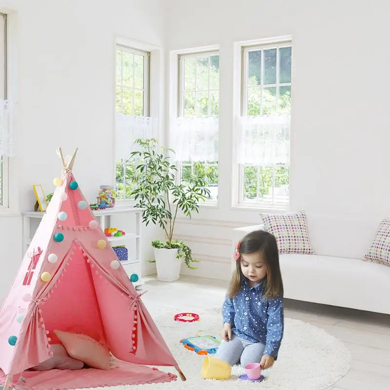 Кемпинговая палатка для дома для детей, детская палатка для игры, упаковка для дома из белой шерсти, украшение в виде шара, палатка для помещений, игровая комната