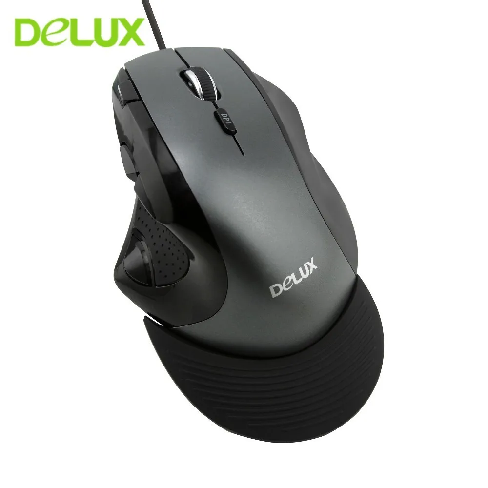 

Delux Ergonomic Wired Gaming Mouse 3200DPI 8 Button Removable Palm Rest USB Mice Optical Mause For Laptop PC Computer Game Gamer