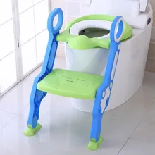 Baby Toilet Seat Baby Folding Adjustable Ladder Potty Training Chair Step Stool Kid Safety Toilet Trainer Seat Pot For Children cartoon baby boy girls folding toddler potty toilet trainer safety seat chair step with adjustable ladder training penico toilet