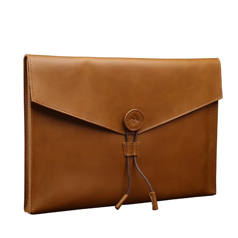 

New Pattern Genuine Leather Business Briefcase Men Handbag Clutch Bag Large Capacity A4 Document Bags Ipad Package Laptop Bag
