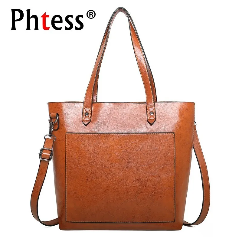 2019 النساء حقائب يد جلدية عالية الجودة خمر حقائب اليد Sac كبيرة قدرة حمل حقيبة الإناث أعلى مقبض حقيبة للفتيات