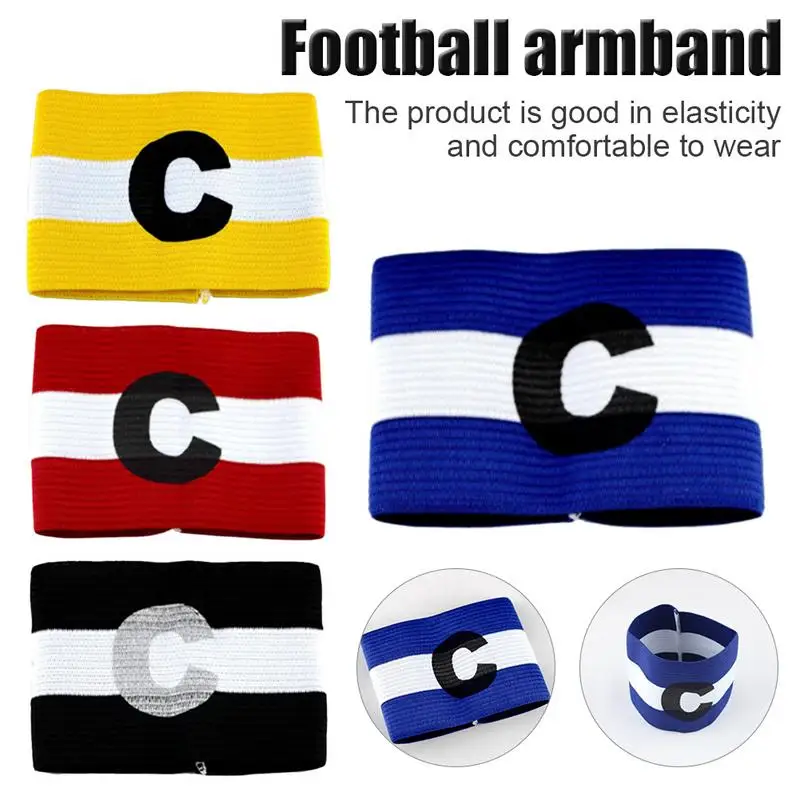 

Football Soccer Player Sport Flexible Sports Adjustable Bands Captain Armband top quality Colored Armband Team Armband Bracelet