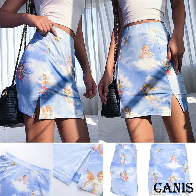 

women Elastic Skirt High Waist Bodycon Skirts Mini Skirt Short Pencil Skirts US