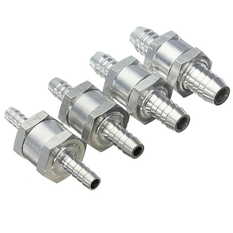 

One Way Aluminum Alloy 6/8/10/12mm 4 Size Valves Fuel Non Return Check Valve Fit Carburettor Improvement Gasoline Diesel Fuel