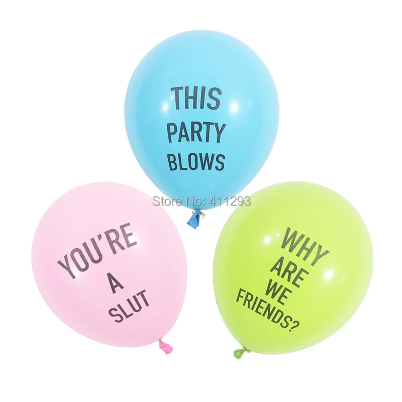 12 шт./партия Смешные воздушные шары на день рождения девичник вечерние украшения крутые шары