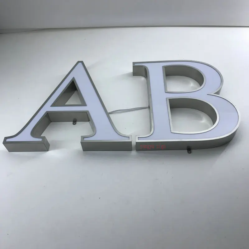 Custom waterproof 3D led акриловые для рекламы лица светодиодная буква для название магазина доска дизайн